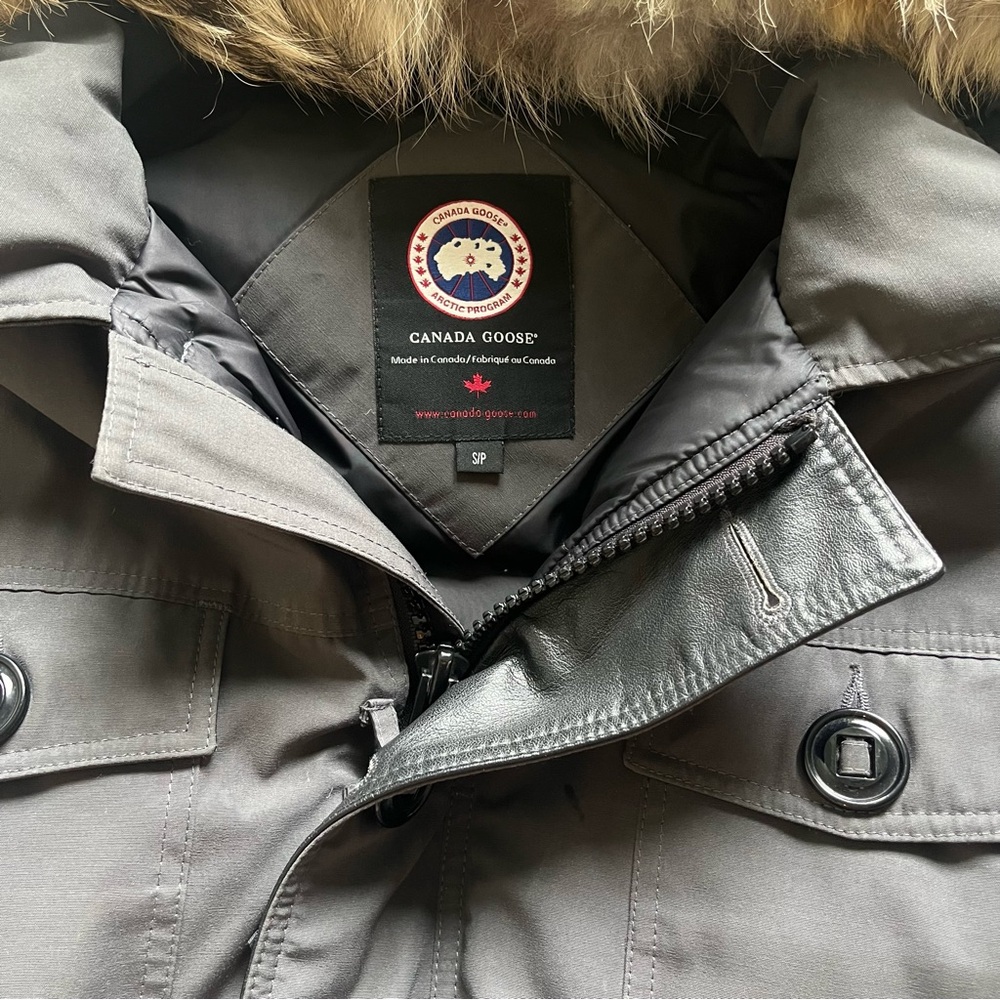 Canada Goose Charcoal Jacket with Fur Hood - Picture 3 of 6